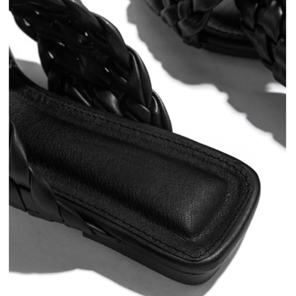 RESTOCK! Criss Cross Braided Slide Sandals - Black - Picture 5 of 6